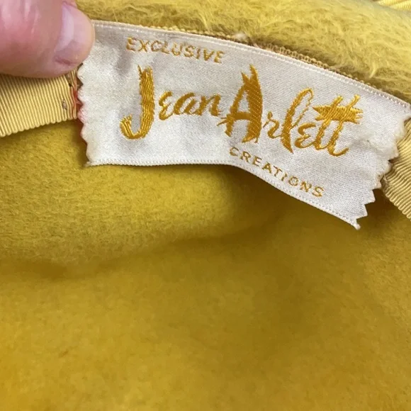 Vintage MOD 1960’s yellow hat - Jean Arlett creations. - Picture 10 of 15